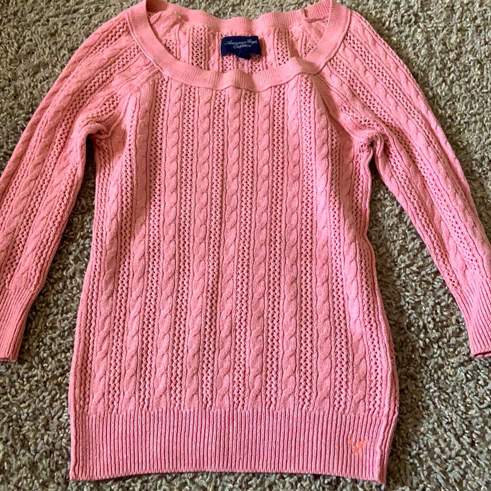 Pink sweater shirt